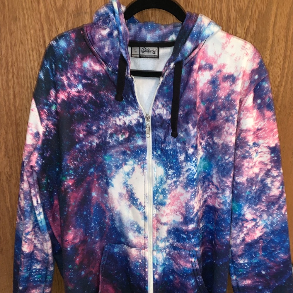 Galaxy zip up hoodie